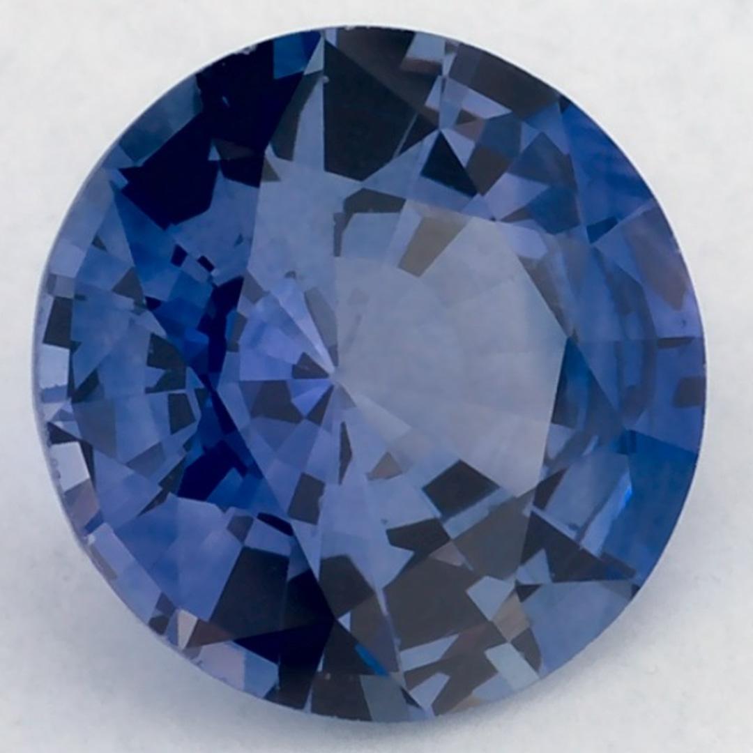 Taglio rotondo 1.43 carati di zaffiro blu rotondo sfuso in vendita