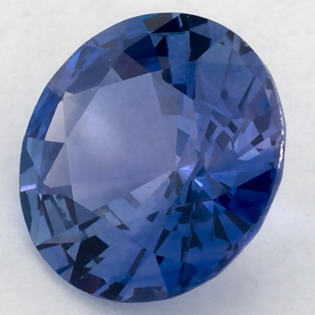 Donna 1.43 carati di zaffiro blu rotondo sfuso in vendita