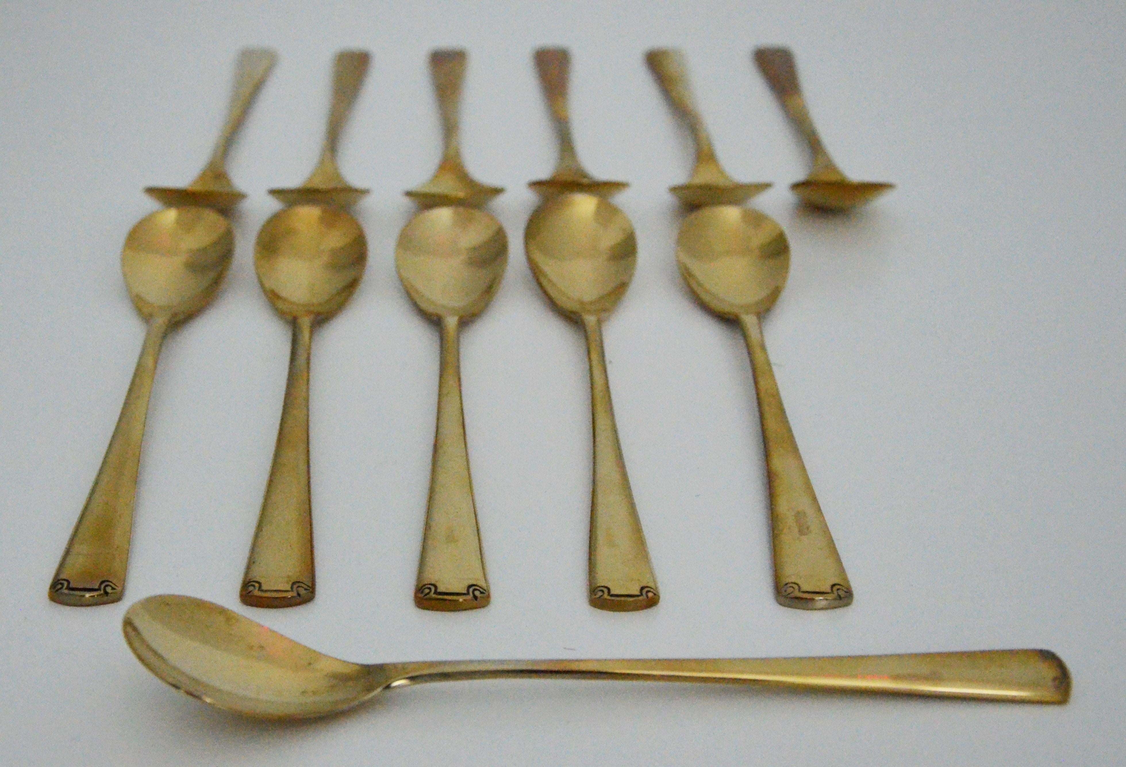 143 Piece Brass Plate Flatware with Service for Twelve and Twelve Serving Pieces 1