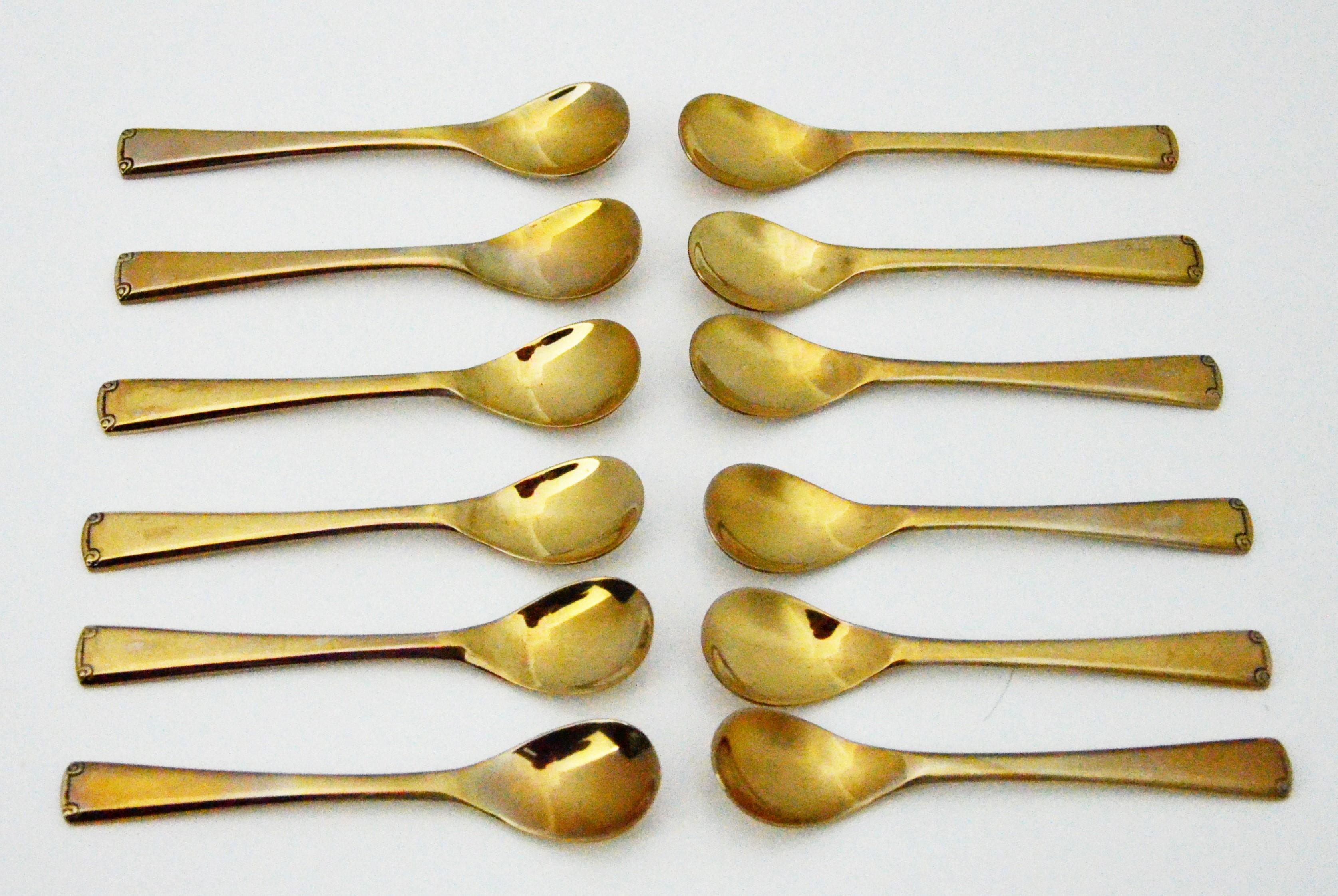 143 Piece Brass Plate Flatware with Service for Twelve and Twelve Serving Pieces 2