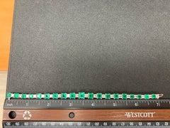 14.30 Carat Emerald Cut Emerald and Diamond Bracelet in 18K White Gold