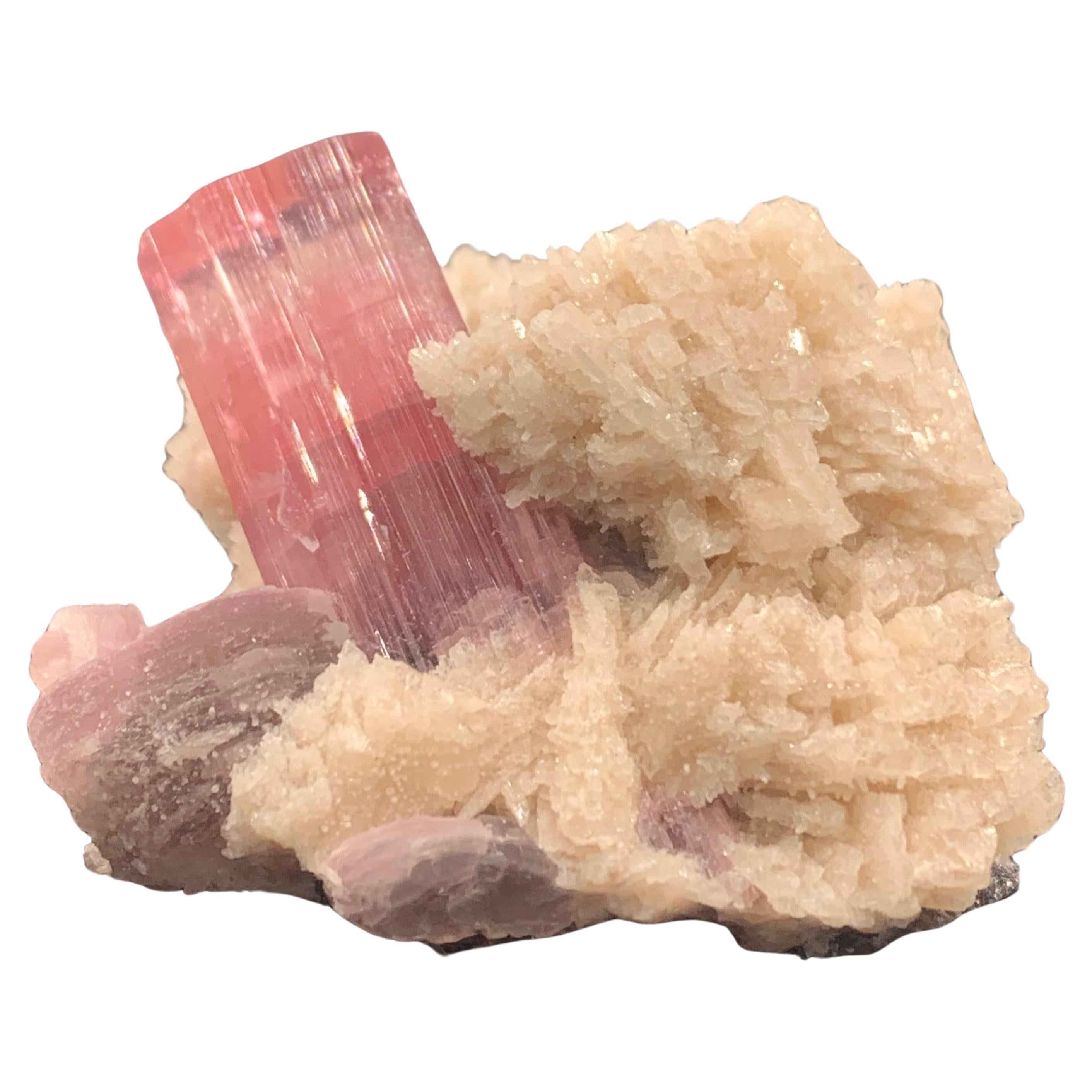143.28 Pink Tourmaline With Cleavelandite Specimen From Paprook, Afghanistan  For Sale