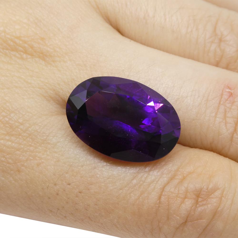 14.32ct Oval Purple Amethyst from Uruguay For Sale 2