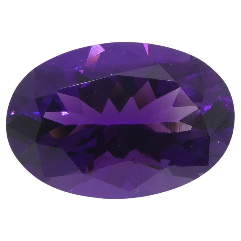 14.32ct Oval Purple Amethyst from Uruguay For Sale