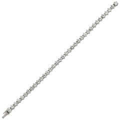 14.35 Carat Diamond and Platinum Line Bracelet