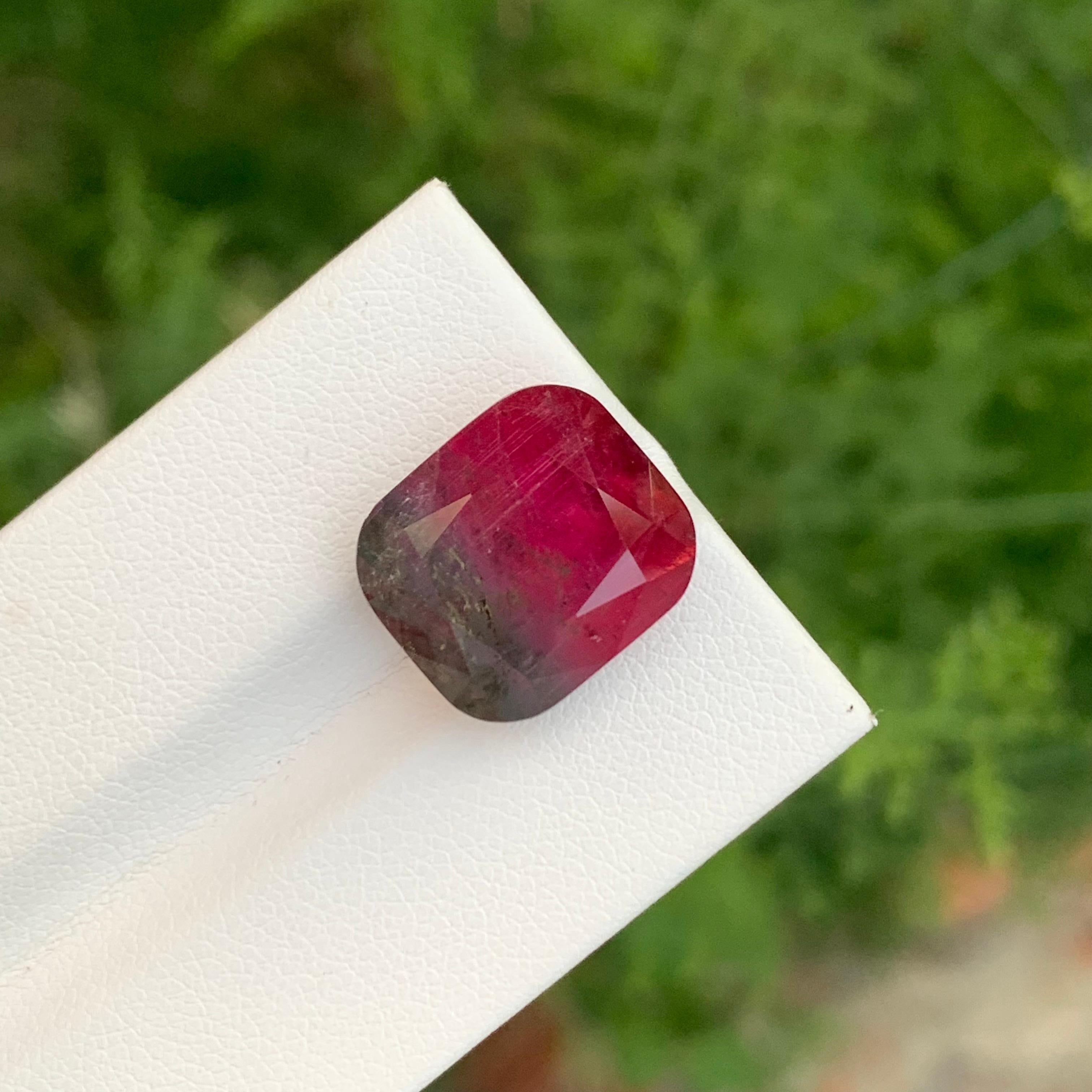 14,35 quilates Gema Natural Maravillosa Turmalina Bicolor Suelta en Forma de Cojín en venta 2