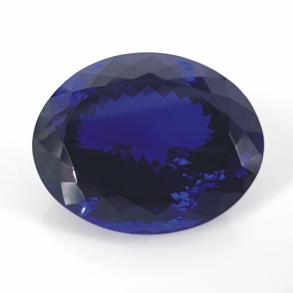 Modern 143.591CT Oval Cut Natural Tanzanite For Sale