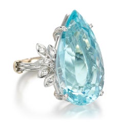 14.37 Carat Pear Statement Mixed / Other 14K White Gold High Jewellery Supremacy