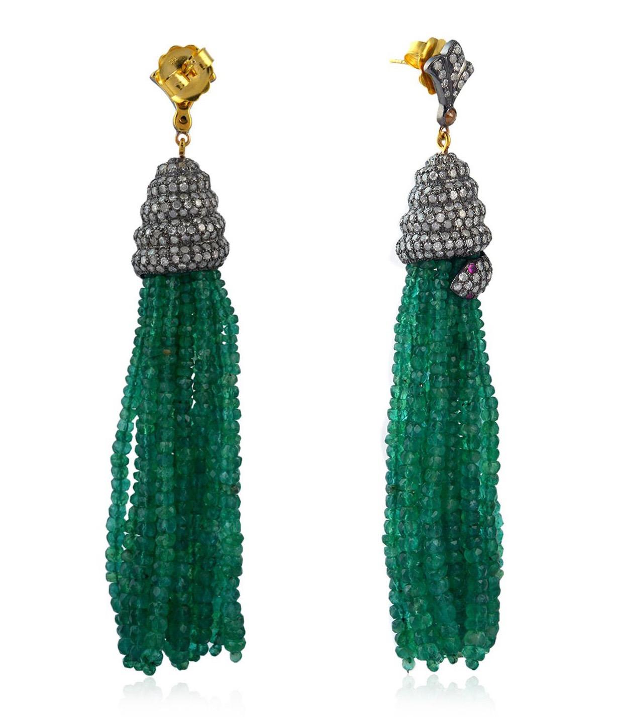 beaded snake earrings