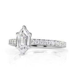 1.43ct Hexagon Cut Diamond Engagement Ring