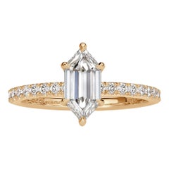 1.43ct Hexagon Cut Diamond Engagement Ring