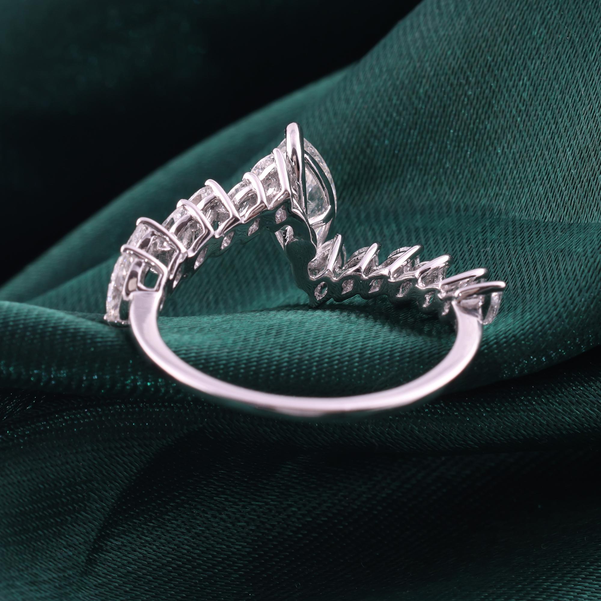 En vente :  1.43Ct. Marquise Cut Natural Diamond Bridal Ring 18K White Gold Fine Jewelry 6