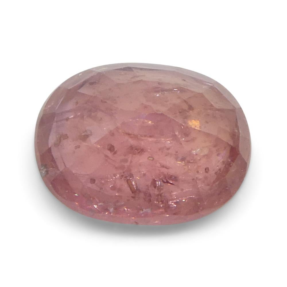 1.43ct Oval Orangy-Pink Padparadscha Sapphire from Tanzania, Unheated For Sale 3