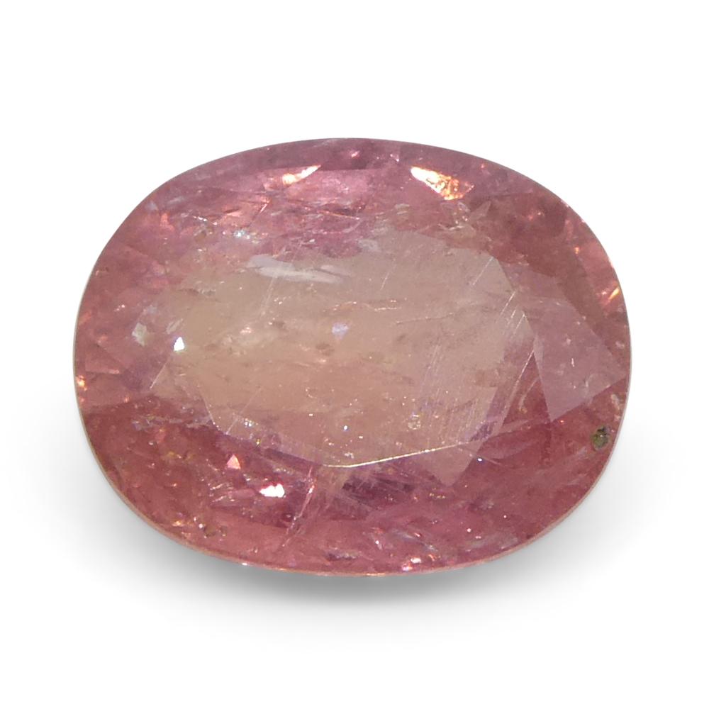 1.43ct Oval Orangy-Pink Padparadscha Sapphire from Tanzania, Unheated For Sale 5