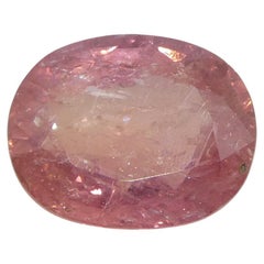 Zafiro Padparadscha ovalado rosa anaranjado de Tanzania, sin calentar, 1,43ct