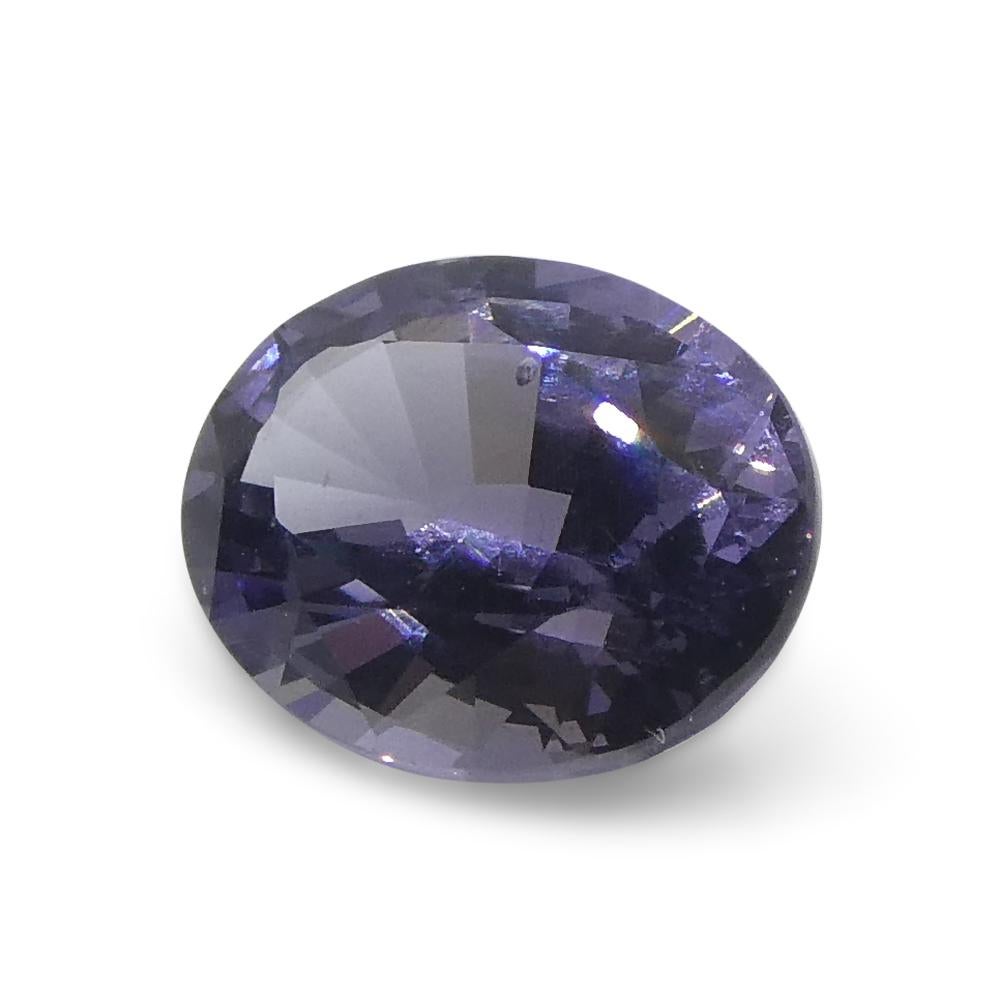 1,43ct Spinello ovale viola dalla Birmania in vendita 5