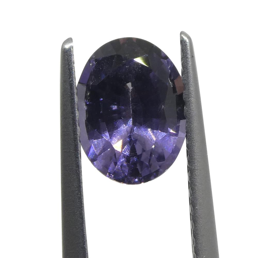 1.43ct Oval Violet Spinel from Burma For Sale 7