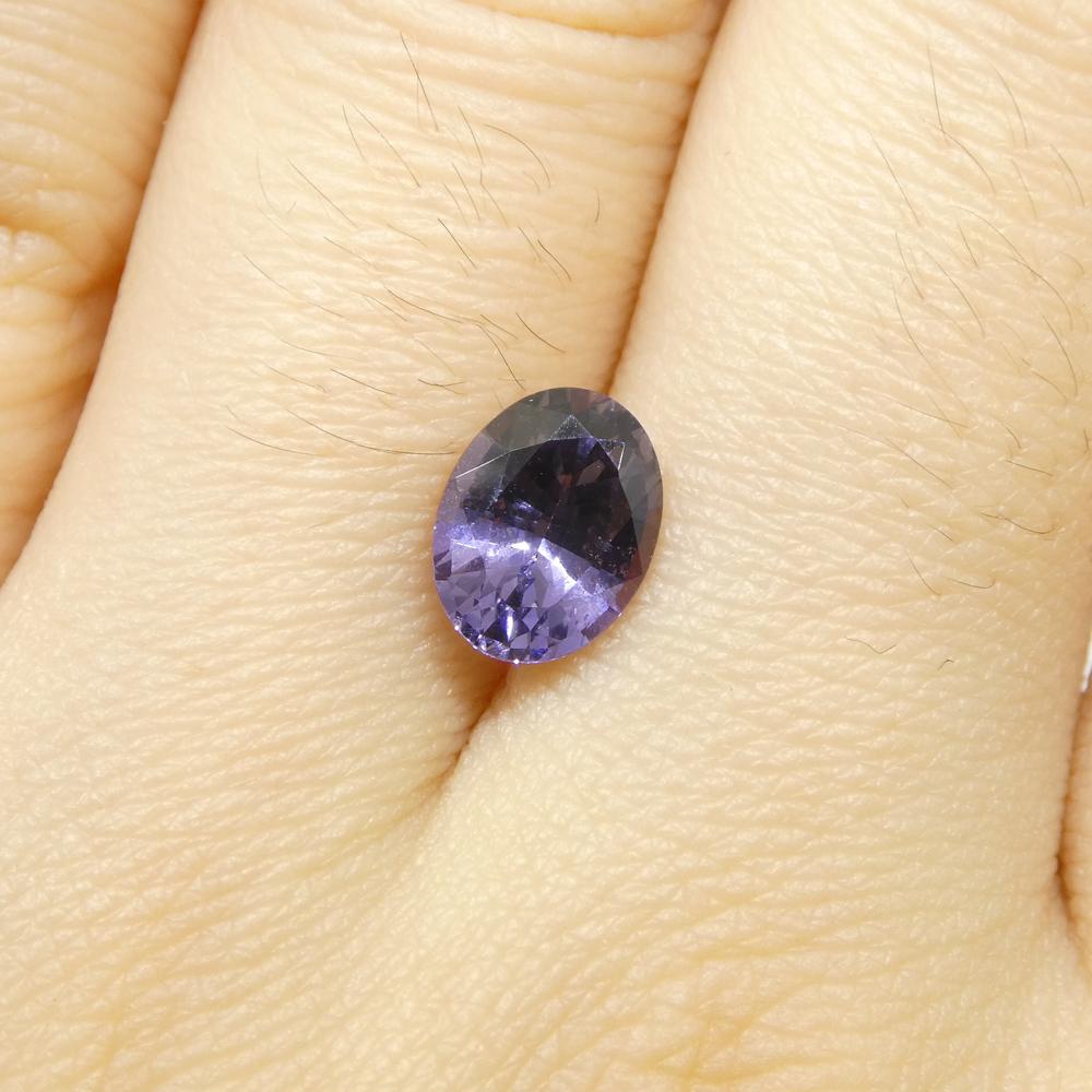 1.43ct Oval Violet Spinel from Burma For Sale 8