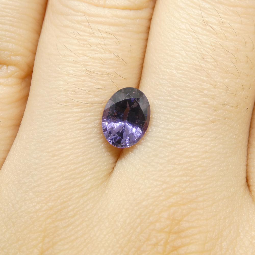 1.43ct Oval Violet Spinel from Burma For Sale 9
