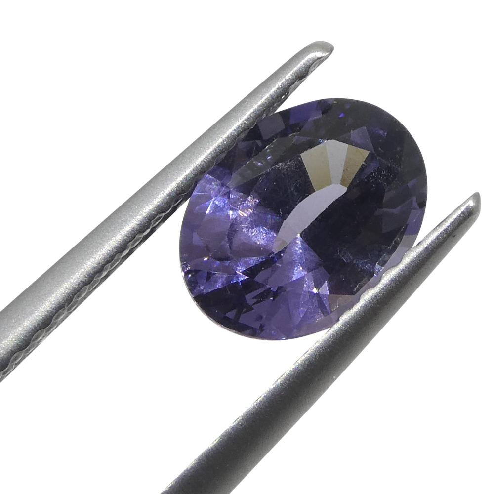 1.43ct Oval Violet Spinel from Burma In New Condition For Sale In Toronto, Ontario
