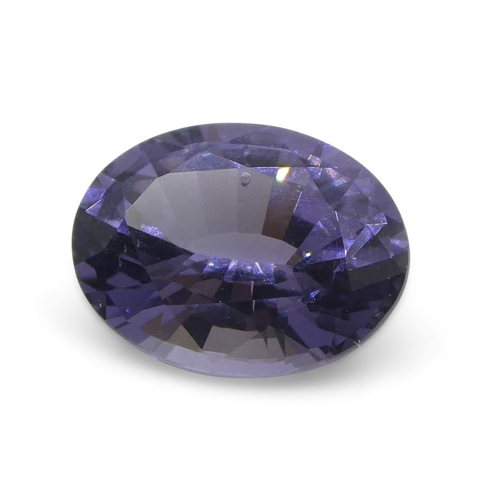 1.43ct Oval Violet Spinel from Burma For Sale 3