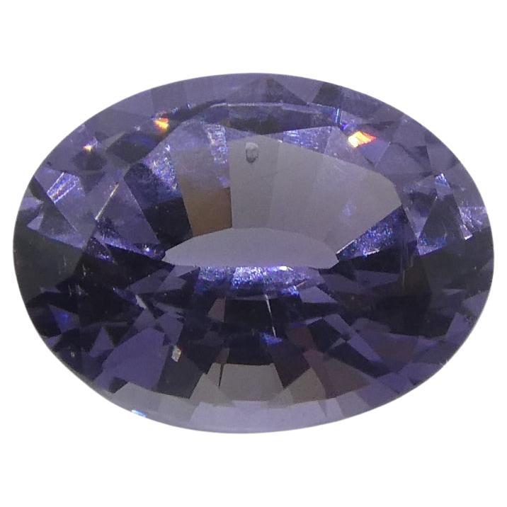 1.43ct Oval Violet Spinel from Burma For Sale