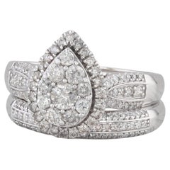 Anello di fidanzamento a forma di pera con diamante da 1,43 ct.