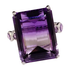 Gemjunky 14.4 Carat Bi-Color Amethyst in Sterling Silver Ring