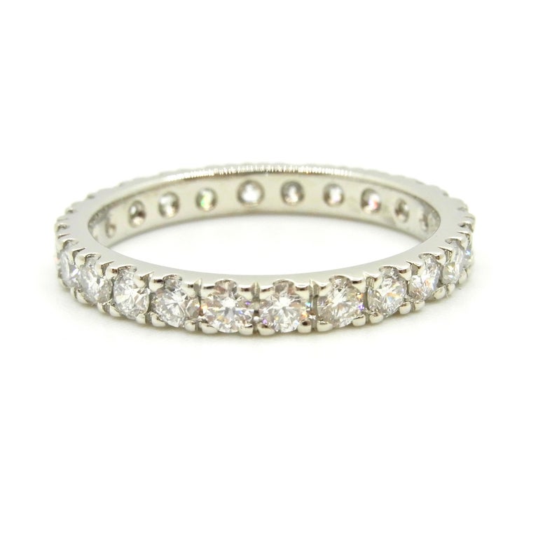 1.44 Carat Diamond and Platinum Full Eternity Band Ring For Sale at ...