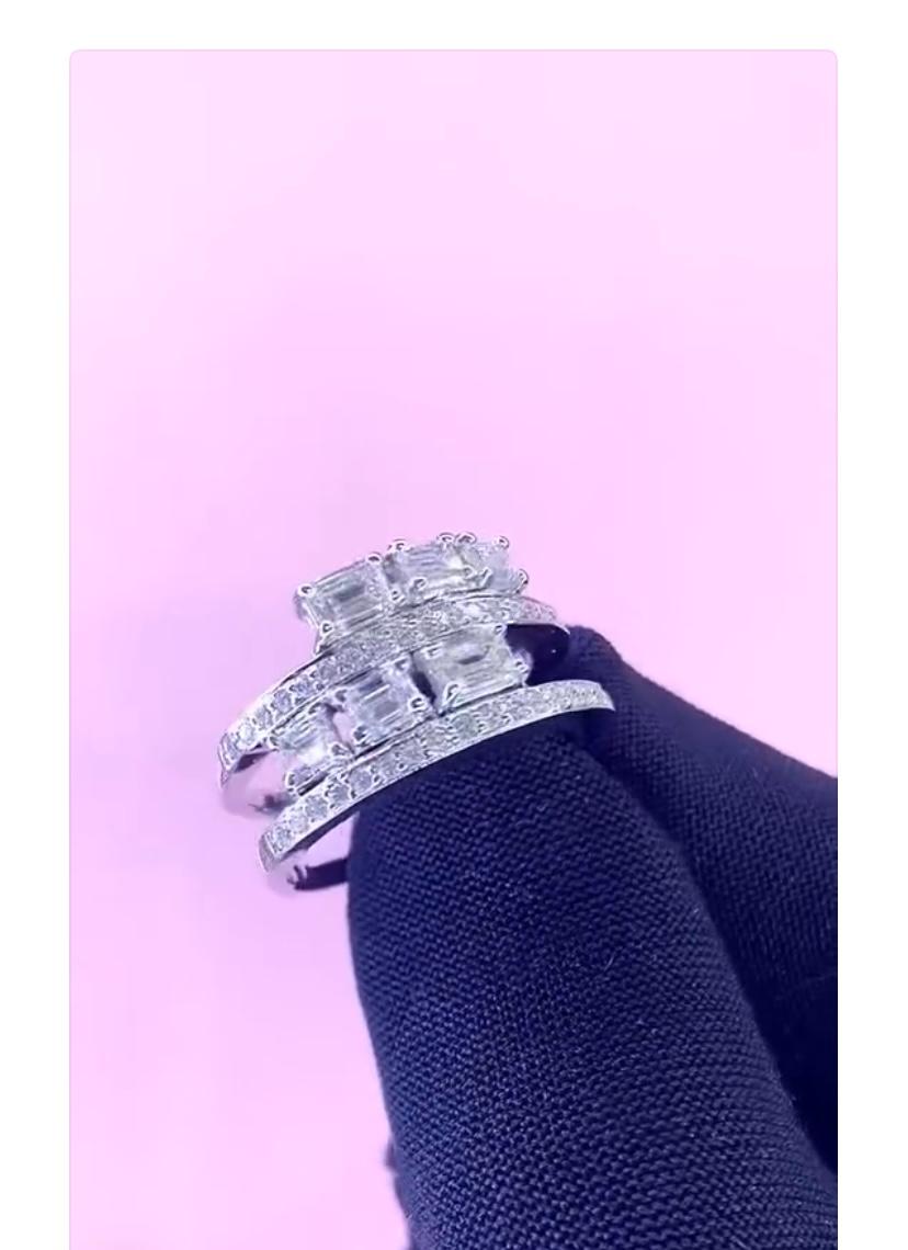 1,44 Carati  Anello con diamanti in oro 18k in vendita 5