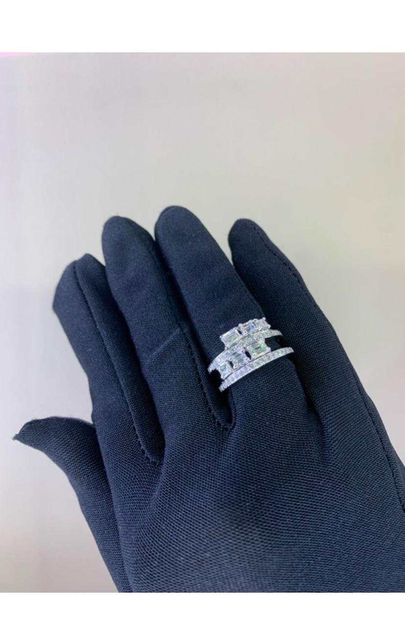 1,44 Carati  Anello con diamanti in oro 18k in vendita 6