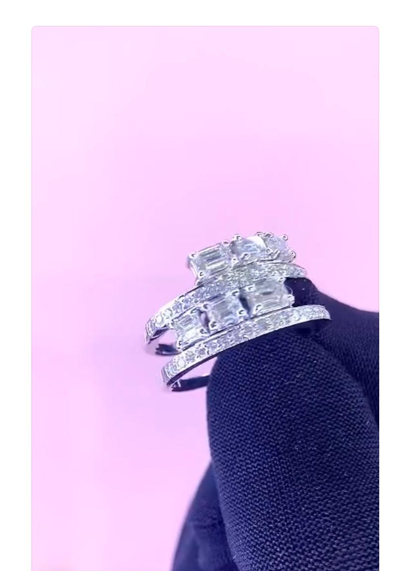 1,44 Carati  Anello con diamanti in oro 18k In condizioni Nuovo in vendita a Massafra, IT