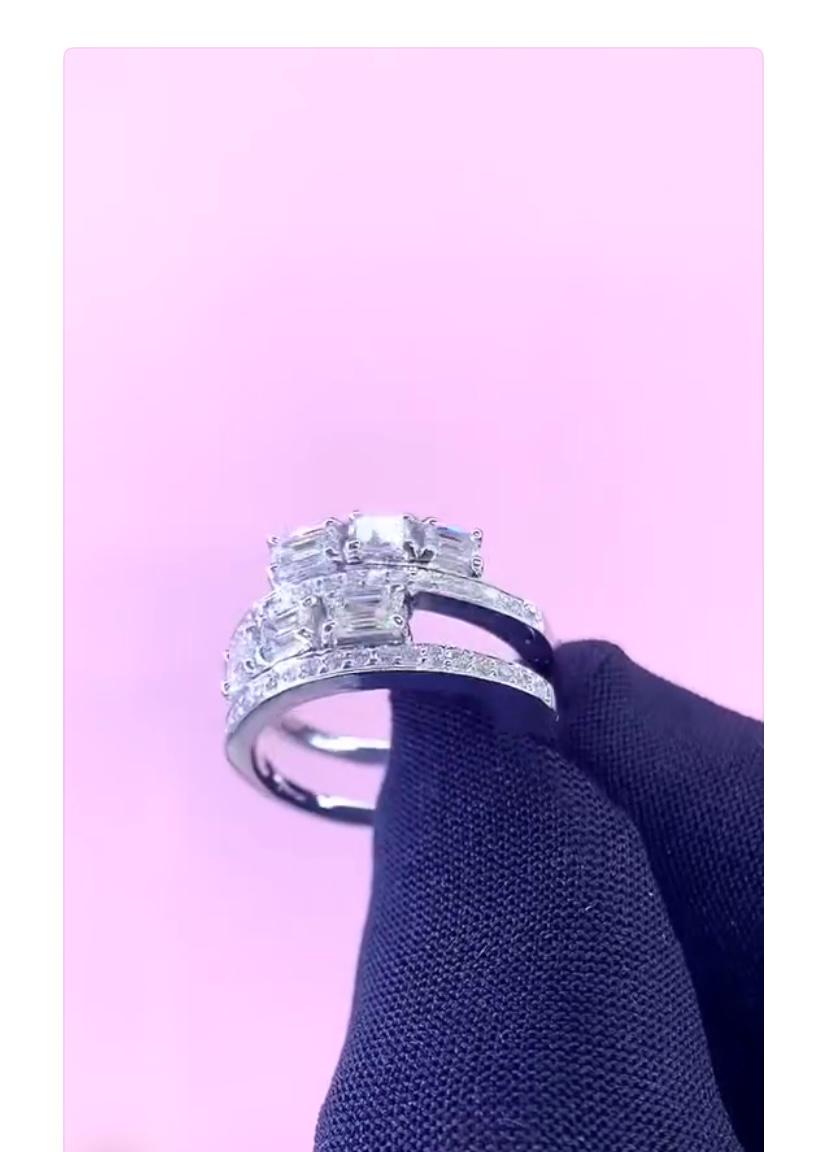 Donna 1,44 Carati  Anello con diamanti in oro 18k in vendita