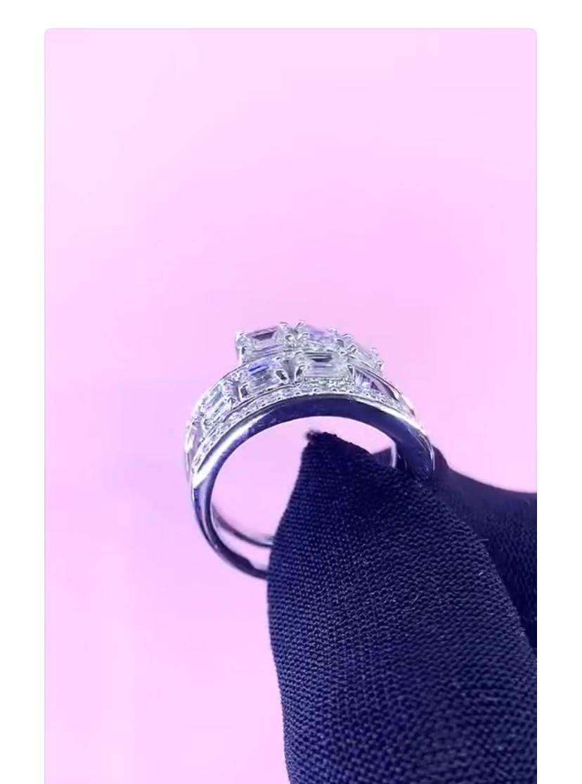 1,44 Carati  Anello con diamanti in oro 18k in vendita 1