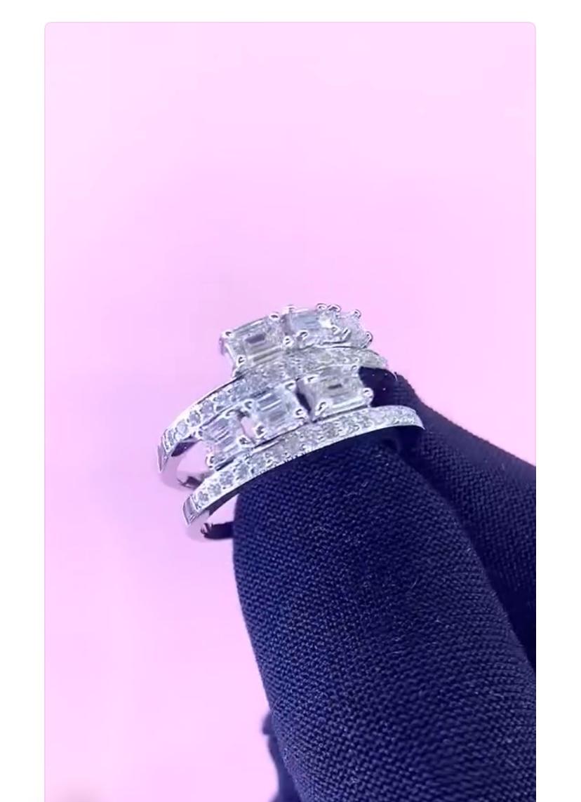 1,44 Carati  Anello con diamanti in oro 18k in vendita 2