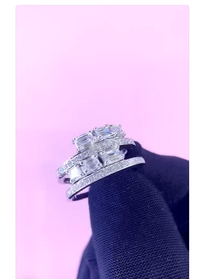 1,44 Carati  Anello con diamanti in oro 18k in vendita 3