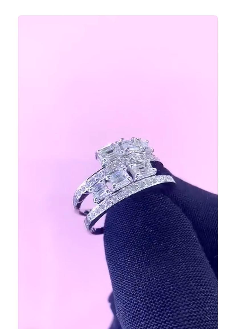 1,44 Carati  Anello con diamanti in oro 18k in vendita 4