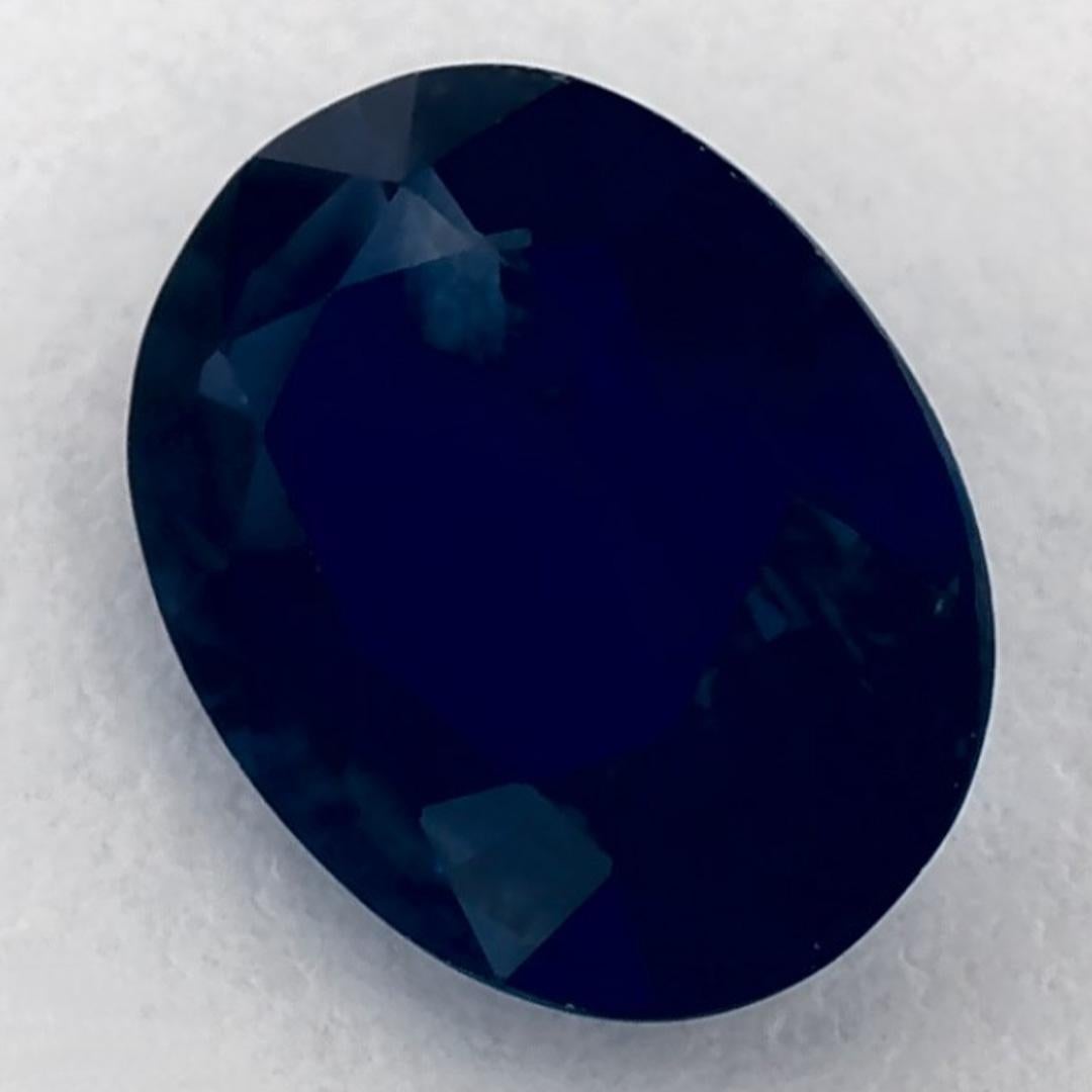 Taille ovale 1.44 Ct Blue Sapphire Oval Loose Gemstone (pierre précieuse en vrac) en vente
