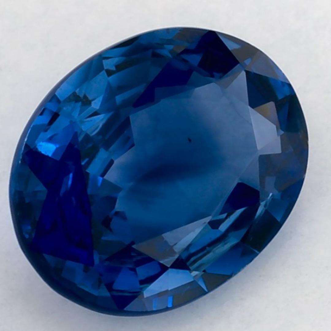 Taglio ovale 1.44 carati di zaffiro blu ovale sfuso in vendita