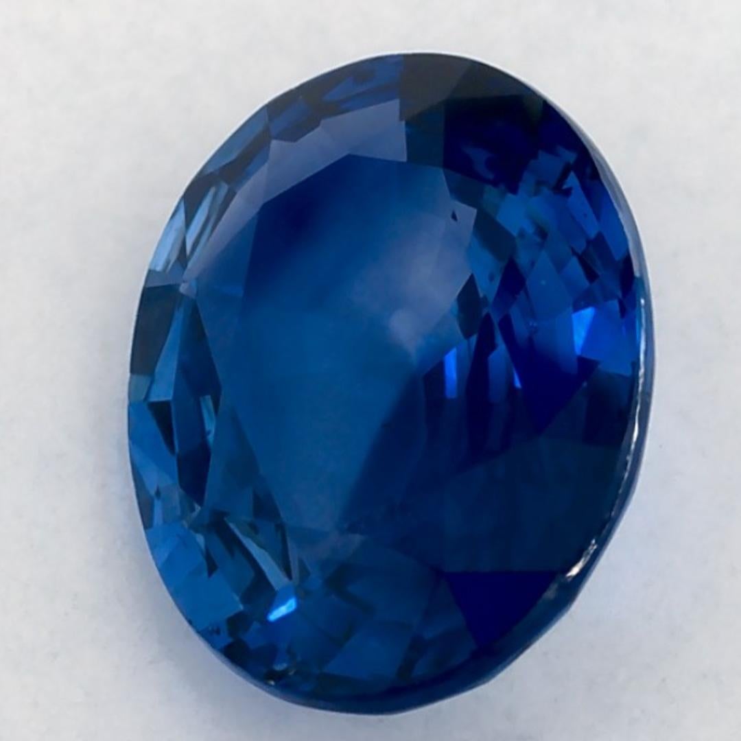 Donna 1.44 carati di zaffiro blu ovale sfuso in vendita