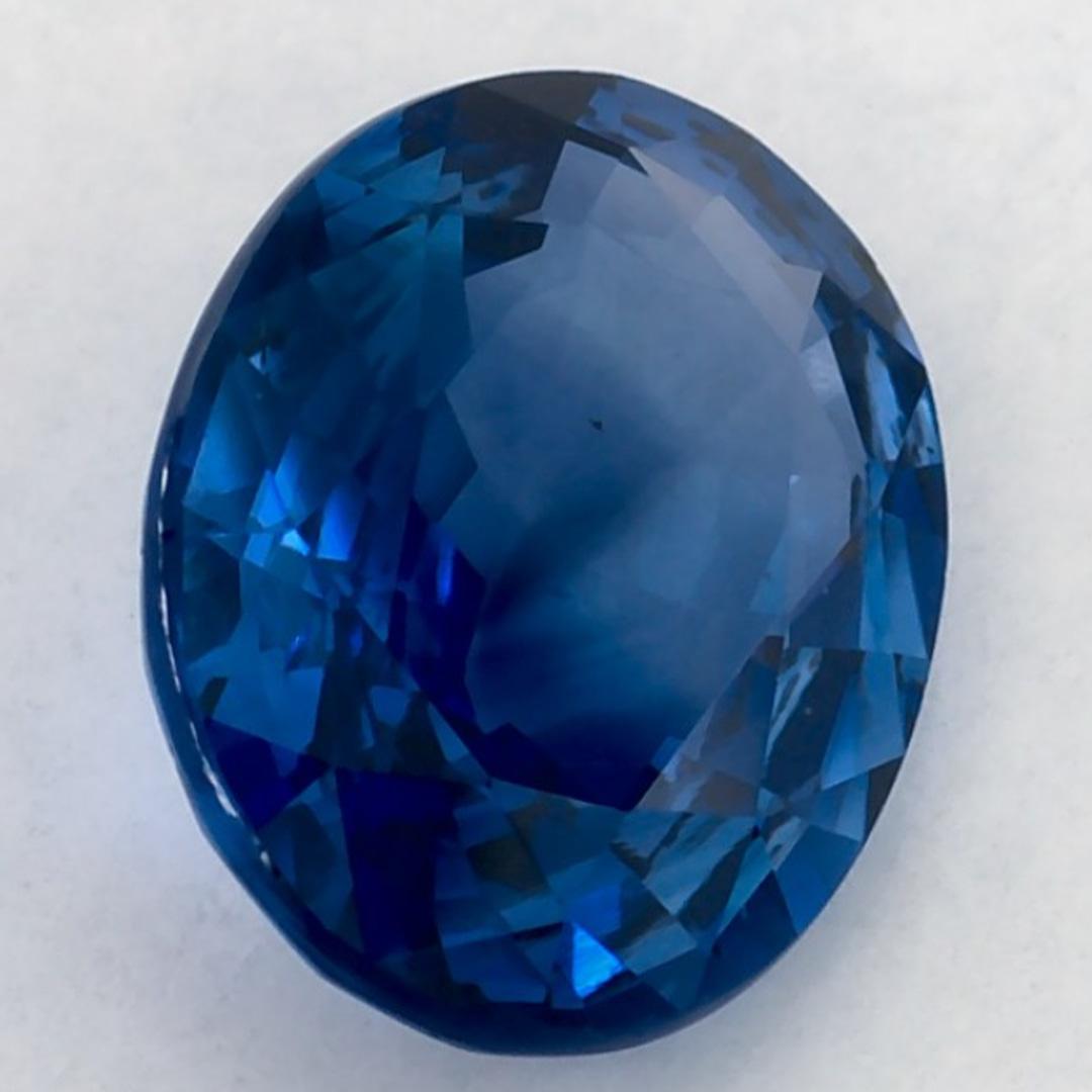 1.44 carati di zaffiro blu ovale sfuso in vendita 2