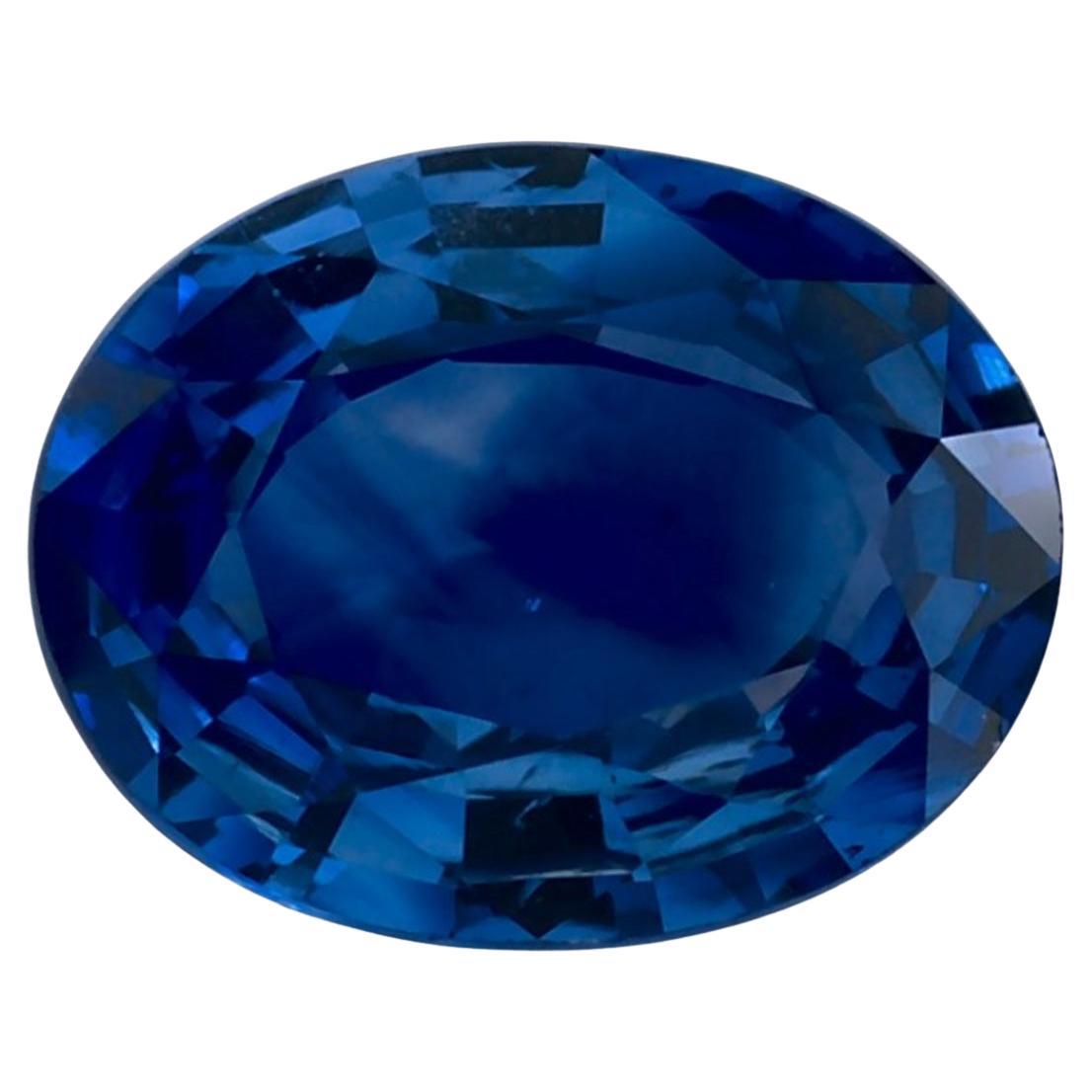 1.44 Karat Blauer Saphir Oval Loser Edelstein
