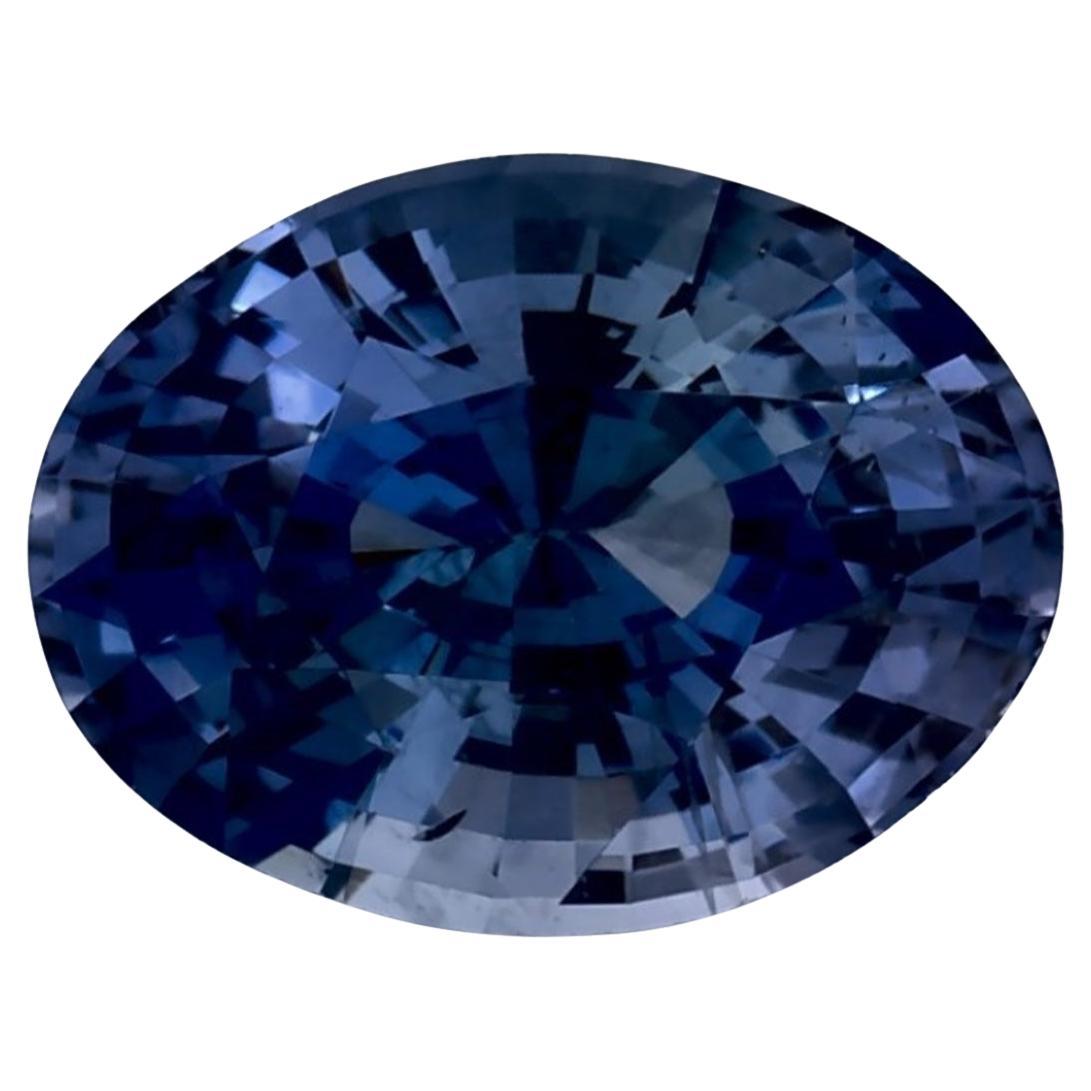 1.44 Ct Blue Sapphire Oval Loose Gemstone For Sale
