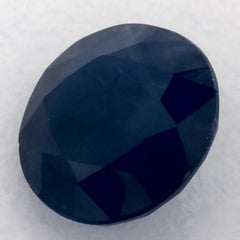 1.44 Karat Blauer runder Saphir, loser Edelstein