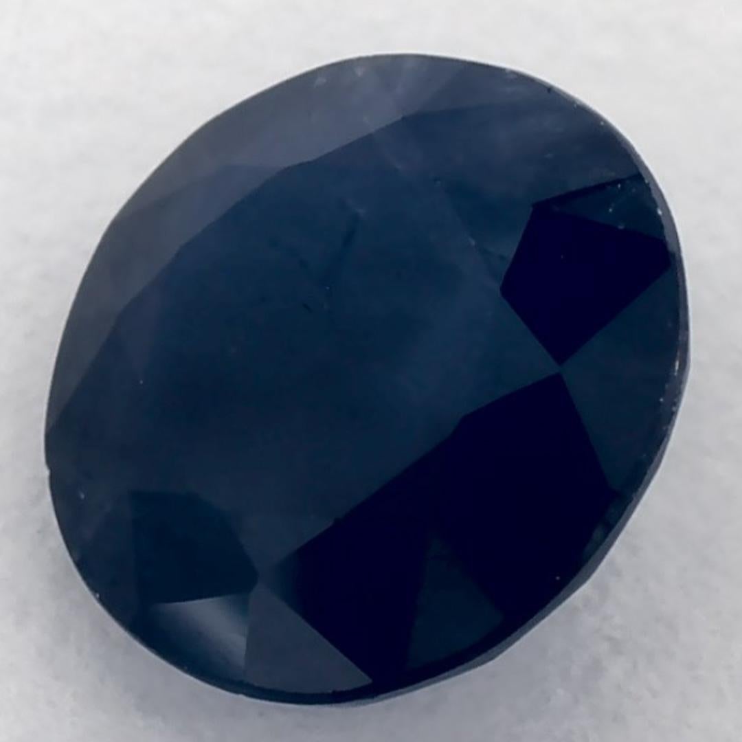 1.44 Karat Blauer runder Saphir, loser Edelstein (Rundschliff) im Angebot