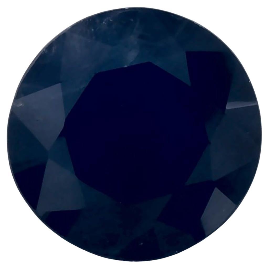 1.44 Karat Blauer runder Saphir, loser Edelstein