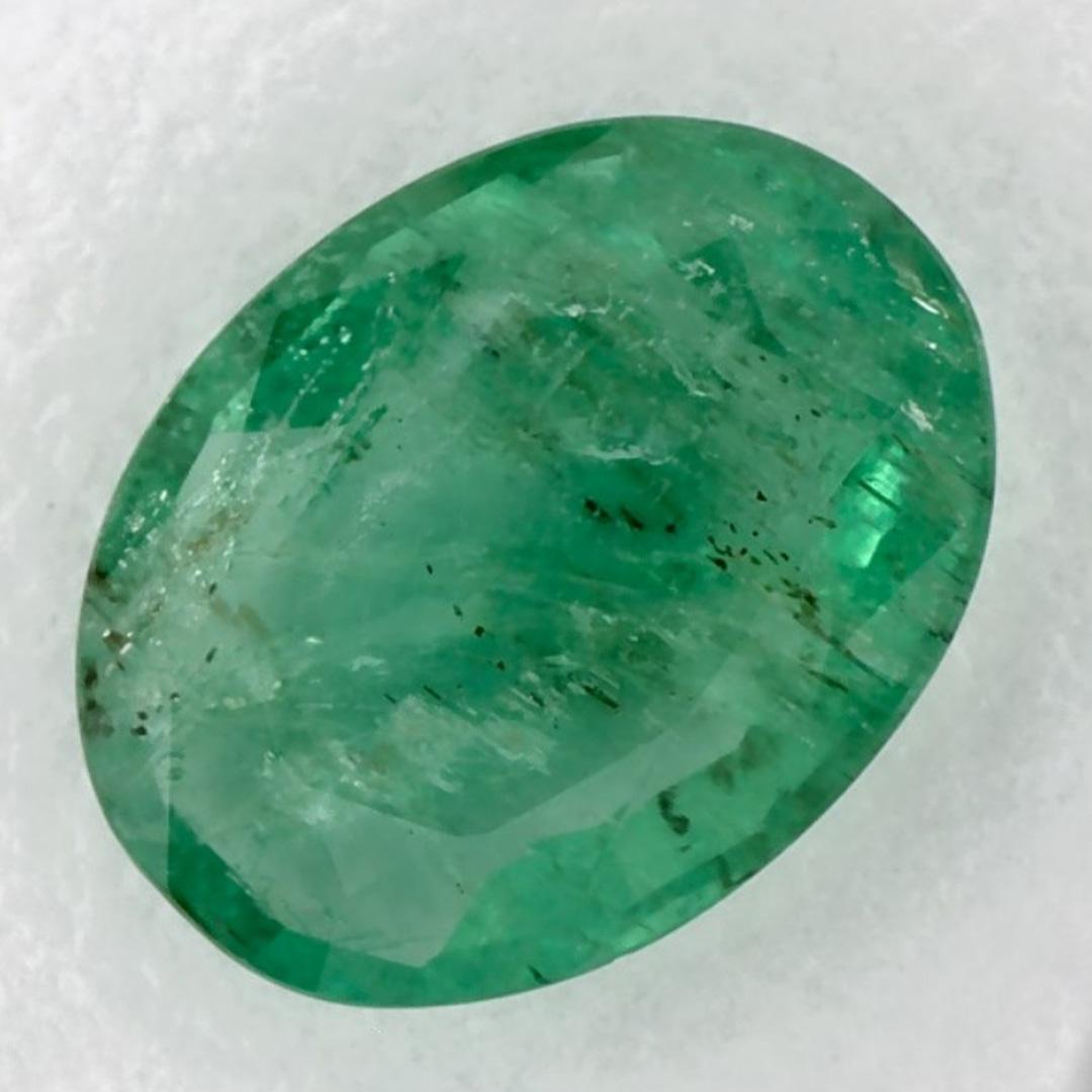 Taille ovale 1.44 Ct Emerald Oval Loose Gemstone (pierre précieuse en vrac) en vente
