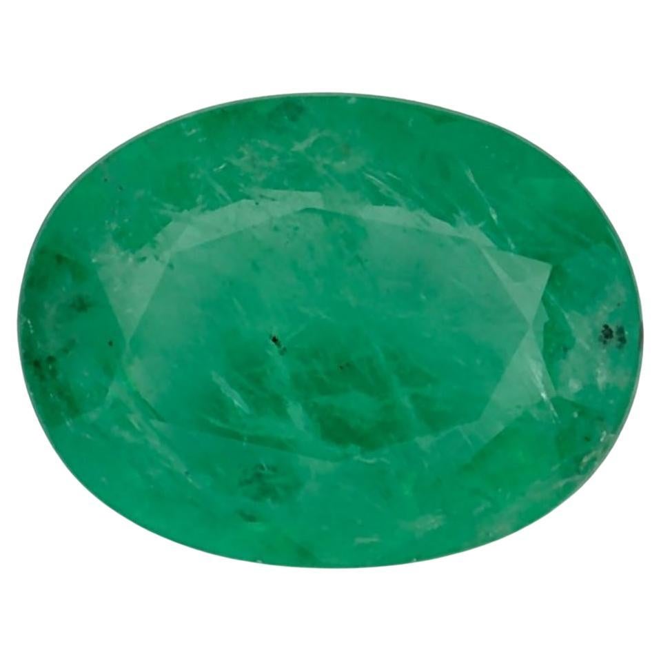 1.44 Ct Emerald Oval Loose Gemstone For Sale