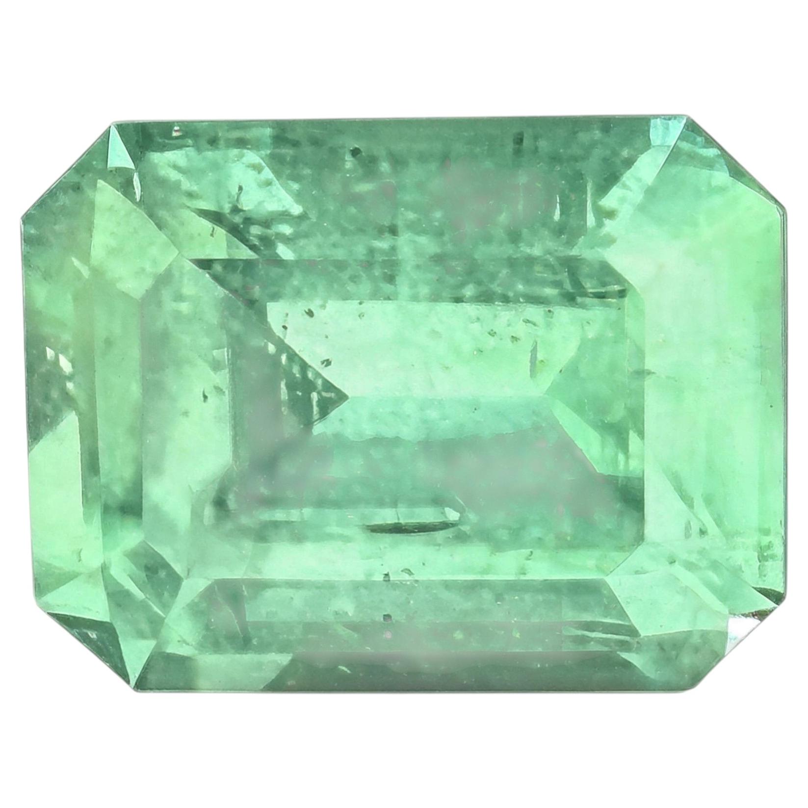 1,44 ct, certificato GIA, senza olio, Russia, smeraldo, colore verde neon, senza imperfezioni visibili a occhio nudo in vendita