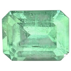 1.44 ct GIA Certificate No oil Russia Emerald Neon Green Color eye clean